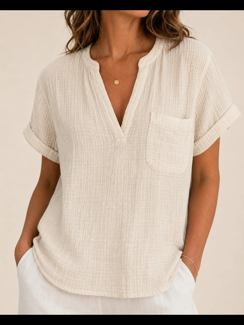 J.Crew Re-Imagined 100% Cotton Gauze Tunic Top White Sz S Coastal Boho